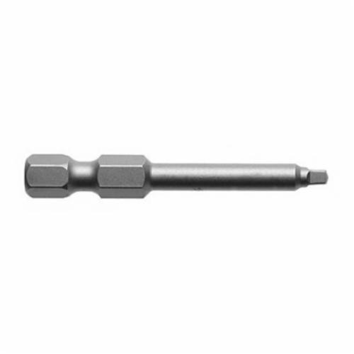Apex 1950-1X Turned Body Power Drive Bit, #1 Square Point, 1-15/16 in OAL, Steel - Screwdriver Bit